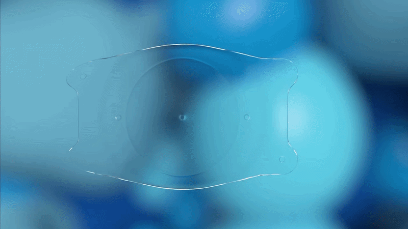 切開創を通してレンズ挿入