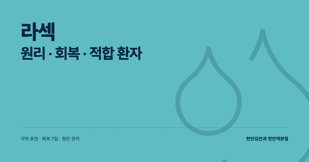 라섹 — 시술 원리·회복·적합 환자